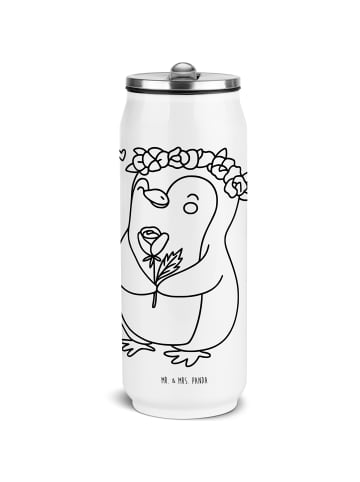 Mr. & Mrs. Panda sport trinkflasche Jungfrau Astrologie ohne Spruch in Weiß