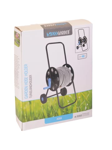 PROGARDEN Gartenschlauchwagen in schwarz