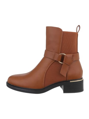 Ital-Design Stiefelette in Camel