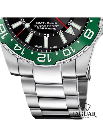Jaguar Analog-Armbanduhr Jaguar Ceramic silber groß (ca. 44,3mm)