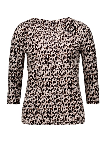 Betty Barclay Printshirt mit Schnalle in Beige/Schwarz