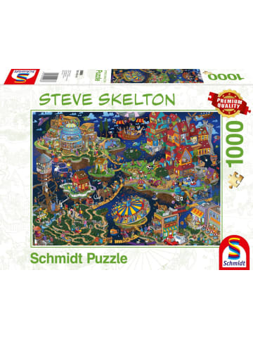 Schmidt Spiele Verrückte Welt. 1.000 Teile | Erwachsenenpuzzle Steve Skelton