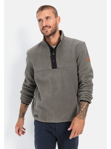 Camel Active Fleece Troyer aus recyceltem Material in Grau