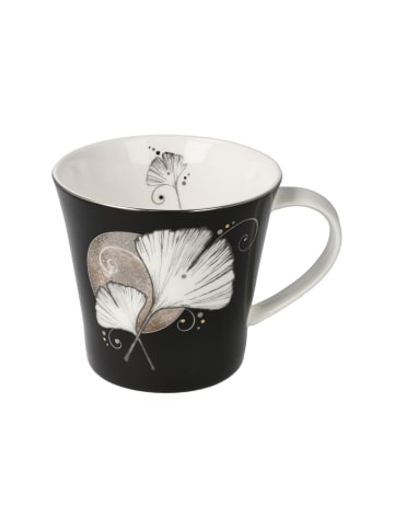 Goebel Coffee-/Tea Mug " Ginkgo Schwarz " in scharz weiß