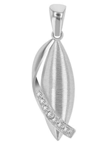 Adeliás Damen Anhänger aus 333 Gold mit Zirkonia in silber