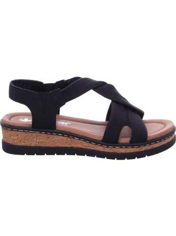 rieker Keilsandalette in schwarz