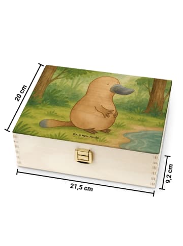 Mr. & Mrs. Panda Teebeutelbox Schnabeltier Mut Design ohne Spruch in Weiß