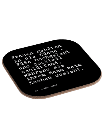 Mr. & Mrs. Panda Untersetzer für Gläser Frauen gehören in die...... in Schwarz