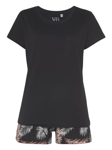 VIVANCE DREAMS Pyjama in schwarz gemustert