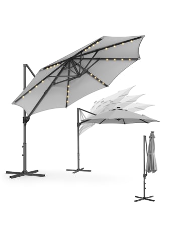 SONGMICS Sonnenschirm Sheld in Asphaltgrau - (D)300 x (H)235 cm