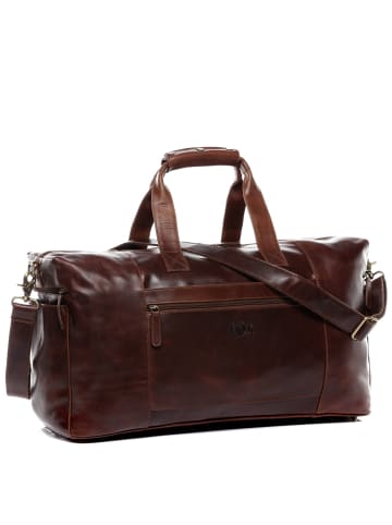 SID & VAIN Leder-Reisetasche Leder Weekender Unisex BRISTOLSIDE in braun