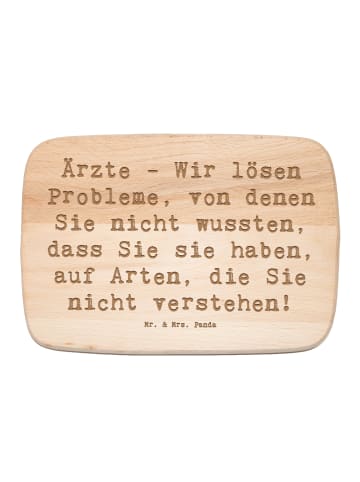 Mr. & Mrs. Panda Küchenbrett Holz Spruch Arzt Probleme Lösen mit... in Transparent