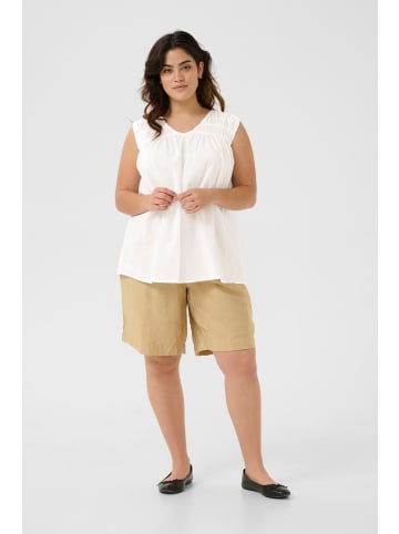 KAFFE curve Ärmellose Bluse KCthia A-shape in Chalk