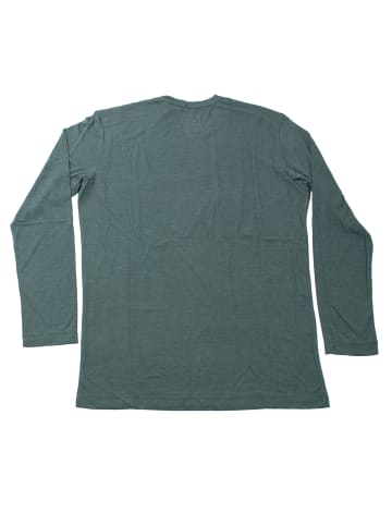 Jack Wolfskin Langarmshirt Print Longsleeve Shirt Herren Sportshirt Berg Wandershirt in Grün