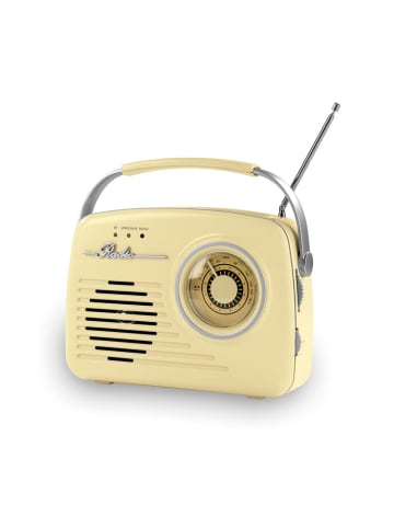 EASYmaxx Radio Retro 6V in Vanille Küchenradio