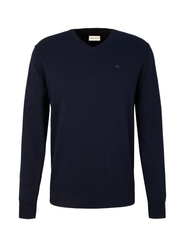 Tom Tailor Pullover 'Basic' in dunkelblau