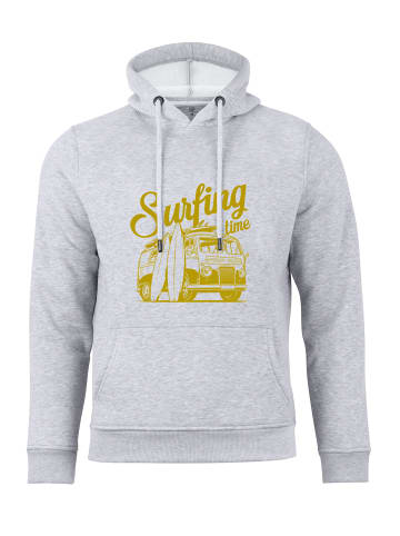 Cotton Prime® Kapuzensweatshirt Surf Time  - Urlaub & Meer in grau