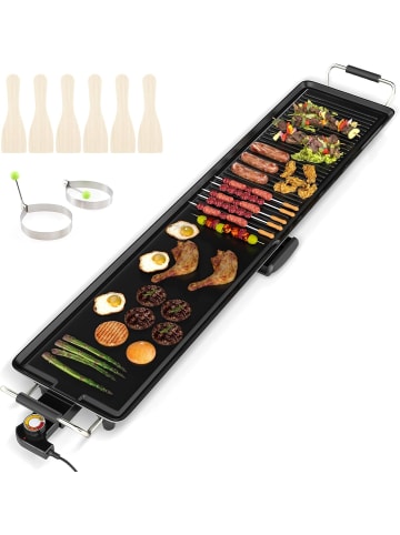 COSTWAY Teppanyaki Grill 1800W Elektrisch 100cm in Schwarz
