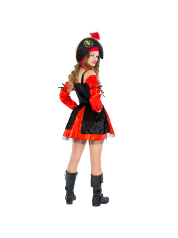 tectake Seeräuberin/Freibeuterin, Gr. S, Kleid mit einen Rüschen-Unterrock