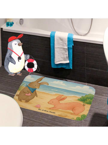 Mr. & Mrs. Panda fußmatte bad Hasen Muschel Design ohne Spruch in Weiß