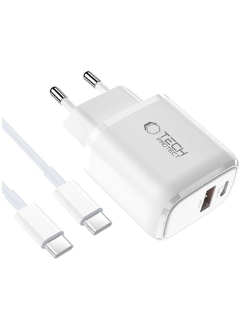 Tech Protect Tech Protect NCA20 PD 20 W QC3.0USB-A USB-C WandLadegerät
