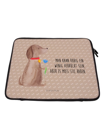 Mr. & Mrs. Panda Notebook Tasche Hund Blume mit Spruch in Hundeglück