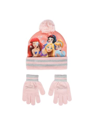 Disney Disney Princess 2er Set Kinder Winter Accessoire Mütze Handschuh in Mehrfarbig