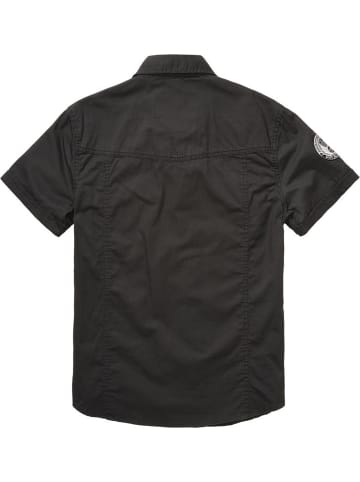 Brandit Hemd "Luis Vintage Shirt Short Sleeve" in Schwarz