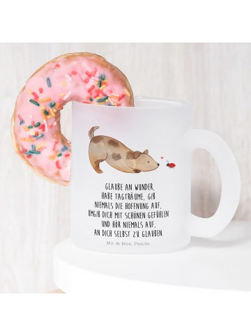 Mr. & Mrs. Panda Teetasse Hund Marienkäfer mit Spruch in Transparent