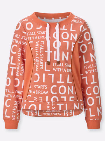 WITT WEIDEN Sweatshirt in papaya-weiß-bedruckt