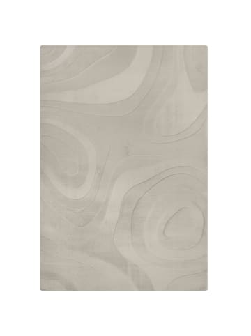 KADIMA DESIGN Hochflor Teppich Struktur Muster, Abstrakt, Schlafzimmer in Ivory