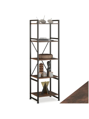 tectake Standregal, inklusive Kippschutz, 47,5 x 34,5 x 151,5 cm