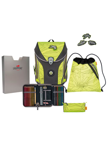 DerDieDas ErgoFlex Max Superflash Schulranzen-Set 5-teilig neon fighter