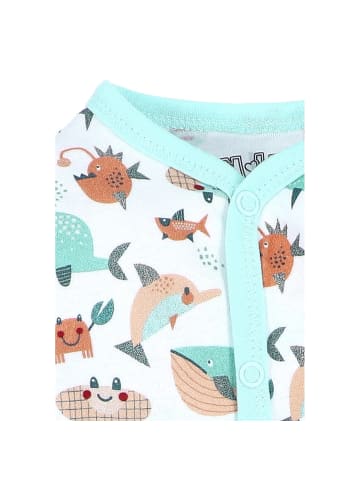 Nini Strampler Fische in weiss