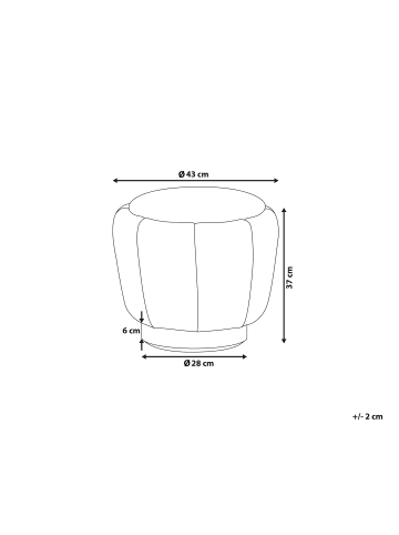 Beliani Pouf IRVING in Grün/Gold - (W) 43 x (H) 37 x (L) 43 cm