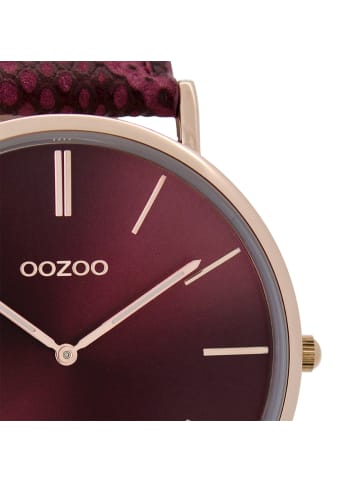 Oozoo Armbanduhr Oozoo Vintage Series rot groß (ca. 44mm)