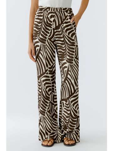 Oui Hose in dk brown offwhite