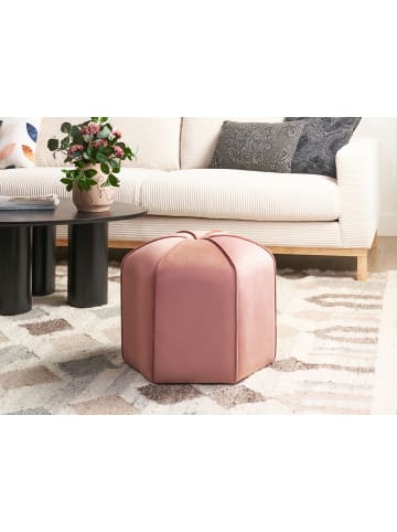 Beliani Pouf WISHEK in Rosa - (W) 45 x (H) 40 x (L) 45 cm