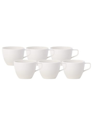 Villeroy & Boch 6er Set Kaffeetassen Artesano Original in Weiß 250 ml in weiß