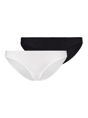 Hanro Mini Slip Ultralight in Schwarz / weiß