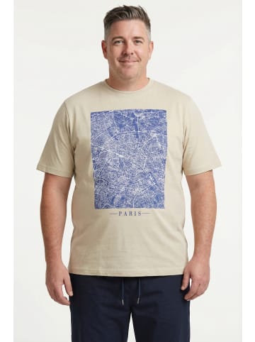 Men Plus Kurzarm T-Shirt in dunkles kitt