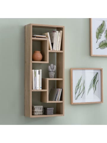 KADIMA DESIGN Wandregal 36x90x13,5 cm Holz Design Hängeregal modern, in Sonoma