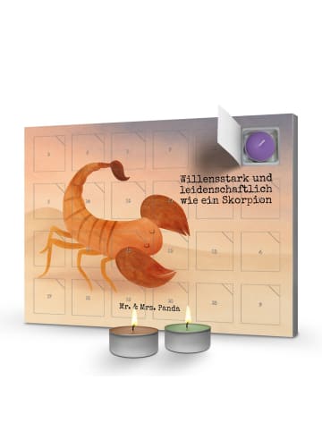 Mr. & Mrs. Panda Duftkerzen Adventskalender Sternzeichen Skorpio... in Weiß