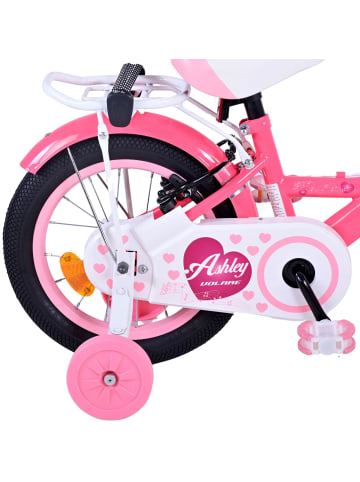 Volare Kinderfahrrad Ashley Fahrrad für Mädchen 14 Zoll Kinderrad in Rosa/Rot 3 Jahre