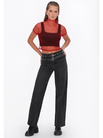 myMo ROCKS Women Blouse in red black