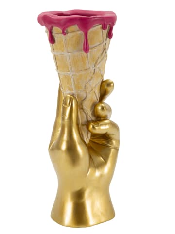Mauro Ferretti Mehrfarbige, eistütenförmige Blumenvase, 12,5 x 11 x 31 cm