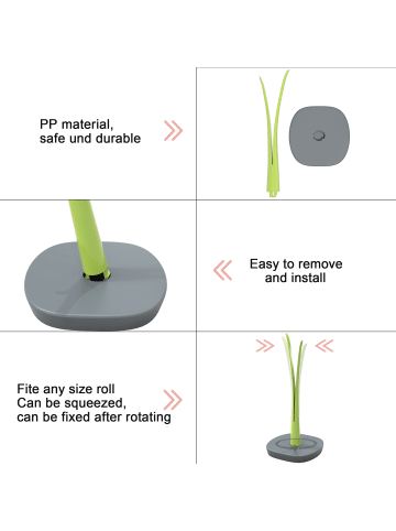 Intirilife Küchenrollenständer in Blatt-Optik in Grün