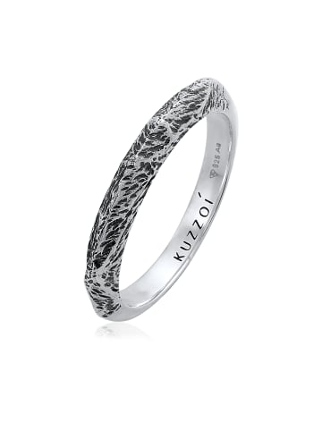 KUZZOI Ring 925 Sterling Silber in Grau