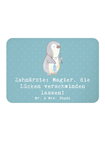 Mr. & Mrs. Panda Kühlschrankmagnet Zahnarzt Magier mit Spruch in Meeresbrise