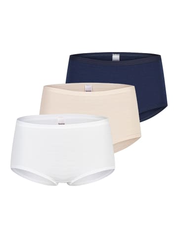 SPEIDEL Panty Cotton & More in Weiß / beige / dunkelblau